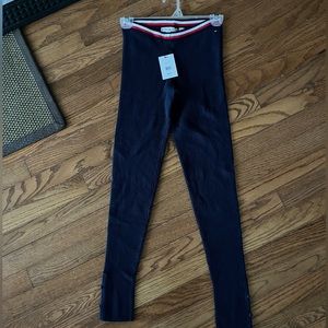 Tommy Hilfiger knit ribbed navy leggings, NWT, girls sz 14, Retail $45